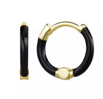 Teeny Tiny Enamel Hoop Earrings