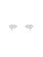 White Gold Double Stone Studs