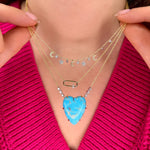 Heart Necklace with Turquoise Stone