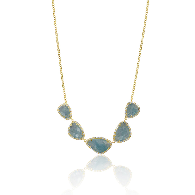 Statement Milky Aqua Necklace