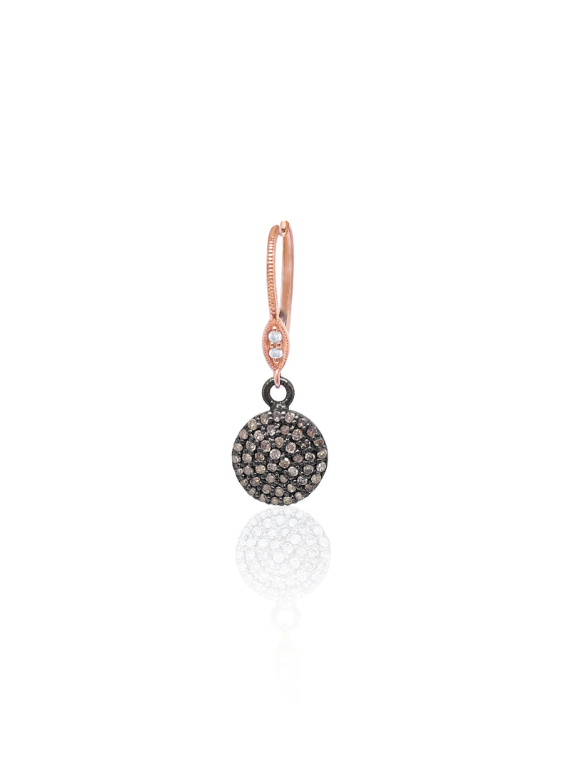 Rose Gold and Silver Diamond Earring