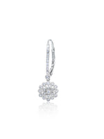 White Gold Antique Diamond Earring Half Pair