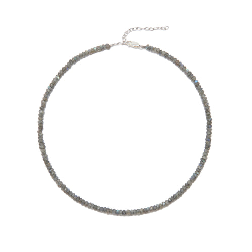 Labradorite Rondelle Beaded Necklace
