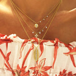 Meira T Hammered Yellow Gold Leaf Necklace as Seen in Cosmopolitan Magazine