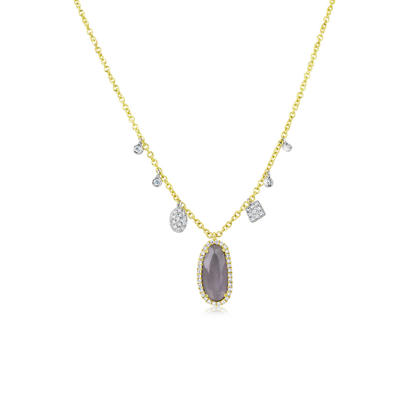 Iolite Yellow Gold Necklace