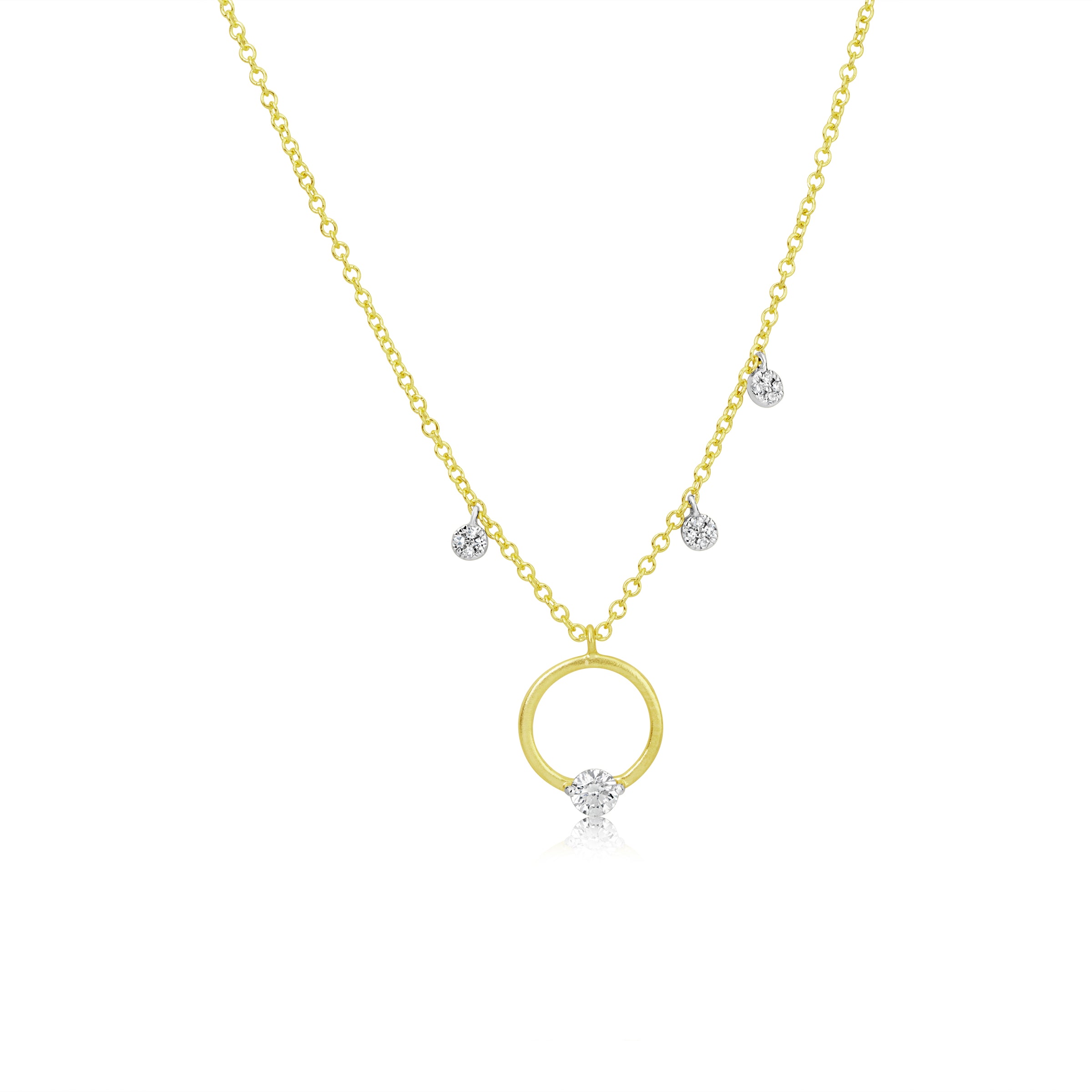 14k Gold, Diamond, Blue Sapphire Evil Eye Necklace – Meira T Boutique