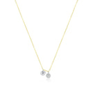 Drilled Diamond Disc Necklace