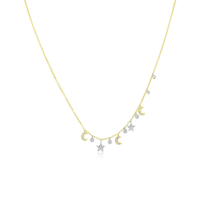 Meira T Moon and Star Necklace