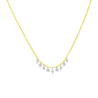 Yellow Gold Necklace with Diamond Charms