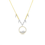 Shaker Necklace with Diamond Bezels