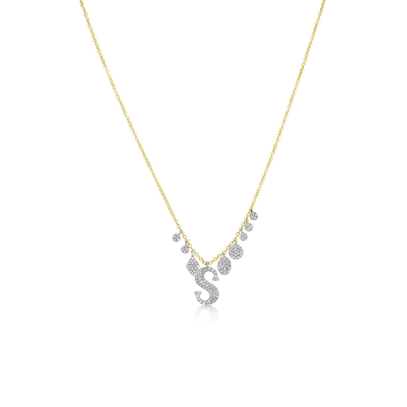 Diamond and Charms Initial Necklace