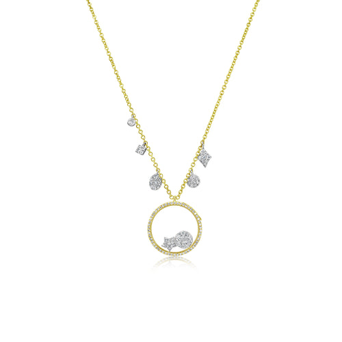 Diamond Charm Shaker Necklace