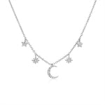 Sisterly Style Moon & Star Diamond Necklace | Online Exclusive