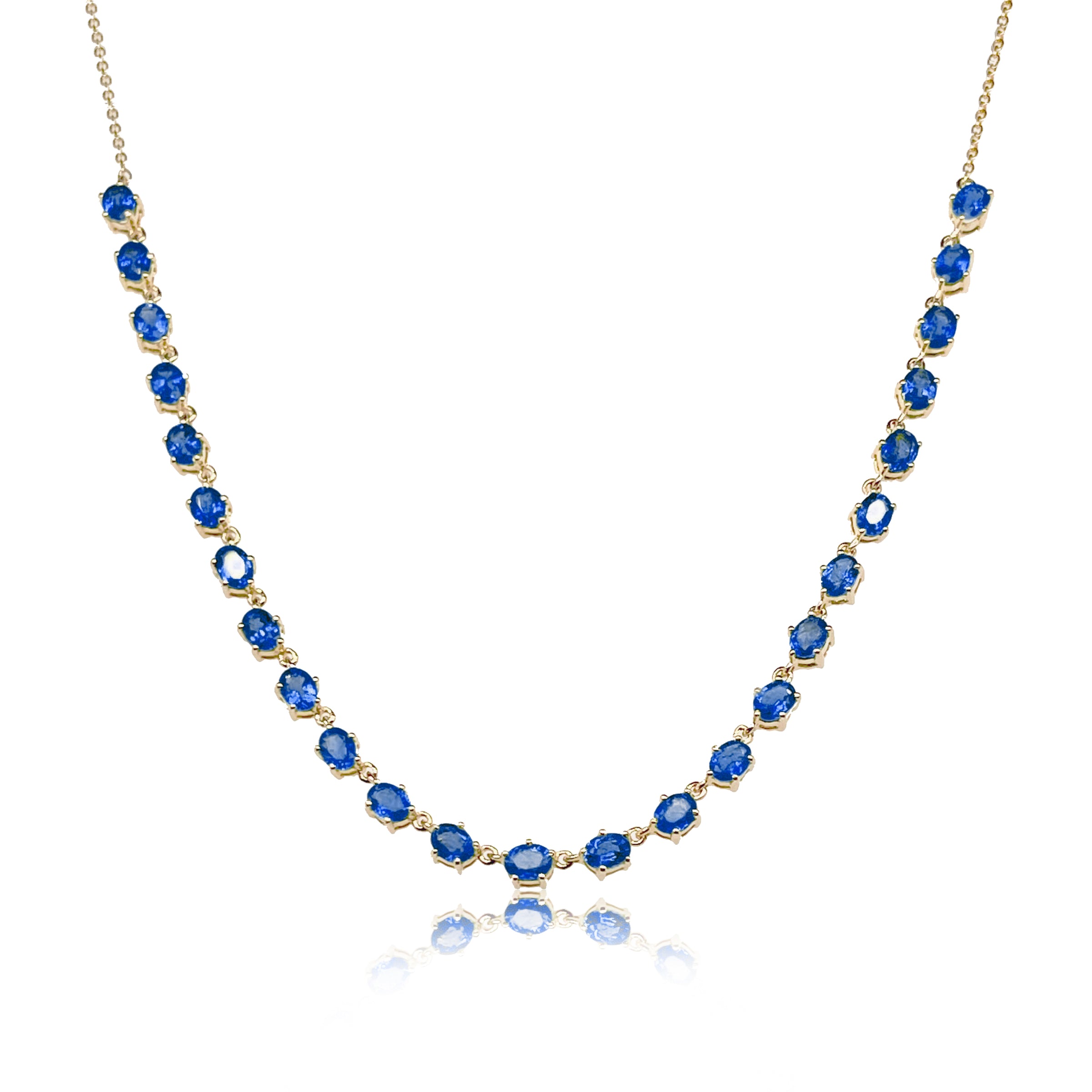 Zales Outlet Graduated White Lab-Created Sapphire Tennis Necklace in  Sterling Silver | Hamilton Place