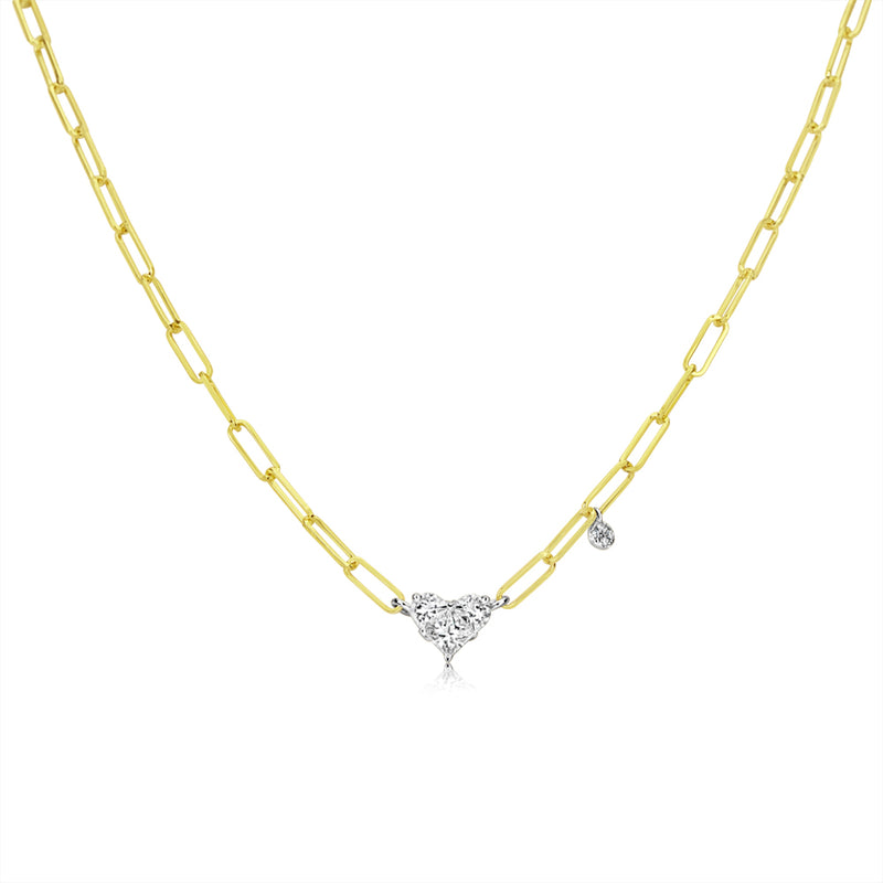 Zoë Chicco 14k Gold Graduated Diamond Bezel Small Paperclip Chain Necklace  – ZOË CHICCO