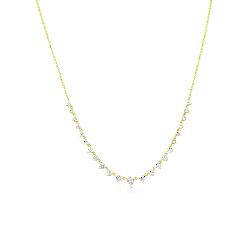 Yellow Gold 1 Carat Diamond Necklace