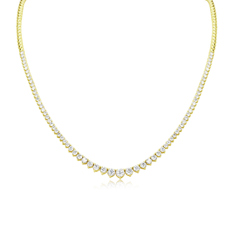 Yellow Gold 3.7 Carat Diamond Necklace- ONLINE EXCLUSIVE