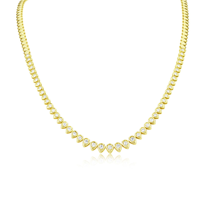 Teardrop Diamond Tennis Necklace- ONLINE EXCLUSIVE