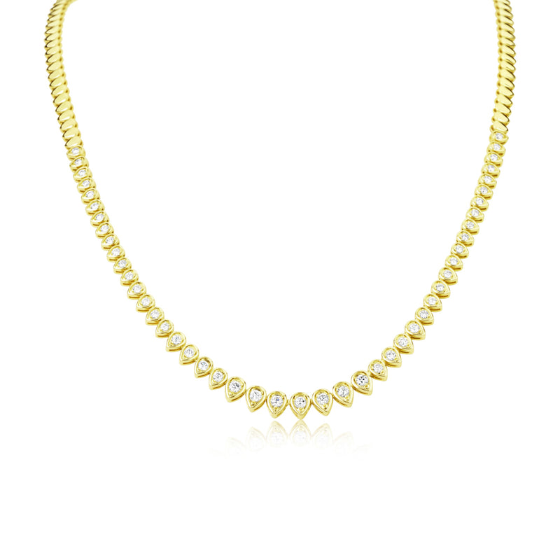 Yellow Gold Diamond Necklace