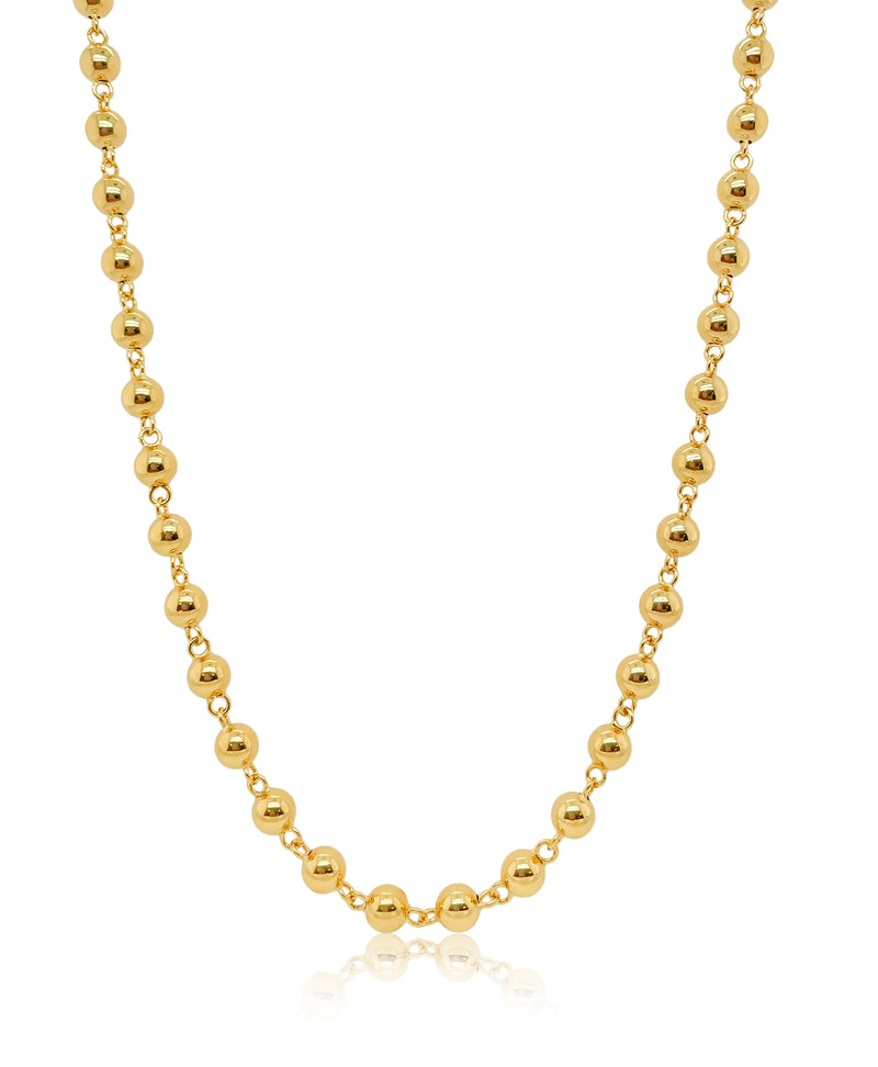 Yellow Gold Bead Necklace- ONLINE EXCLUSIVE
