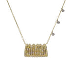 Yellow Gold and Diamond MAMA Necklace