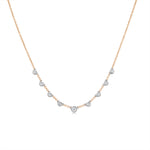 Sisterly Style Rose Gold Bezel Set Diamond Necklace | Online Exclusive