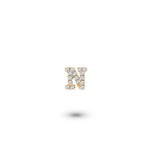 Custom Shaker | Rose Gold Initial Diamond Charm