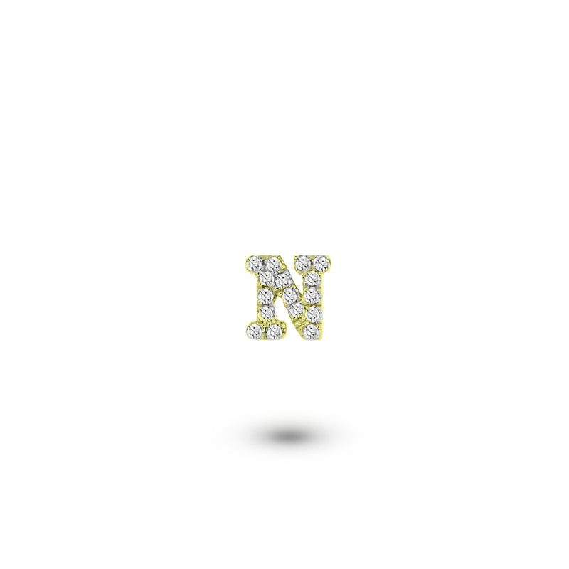 Custom Shaker | Yellow Gold Initial Diamond Charm
