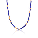 Lapis and Gold Plated Bead Necklace