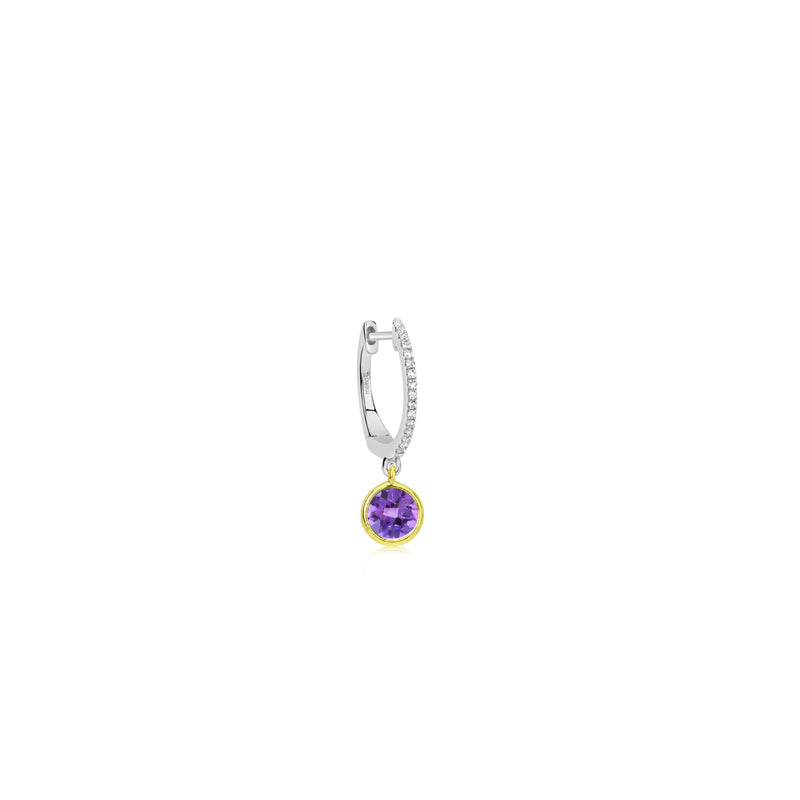 Birthstone Earring | FEBRUARY Amethyst