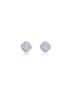 Cushion Shaped Pave Diamond Studs - ONLINE EXCLUSIVE