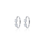 Emerald Cut Illusion Diamond Hoop Earrings - ONLINE EXCLUSIVE