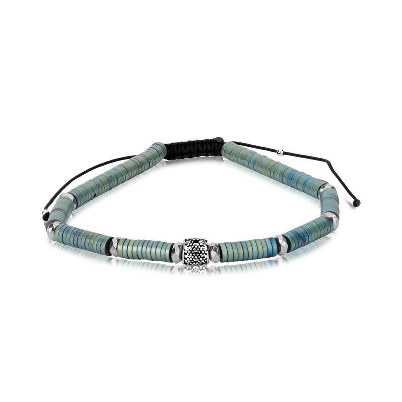 Gradient Green Pull Cord Bracelet