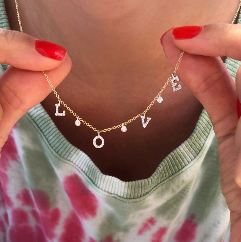 Name necklace 2025 individual letters