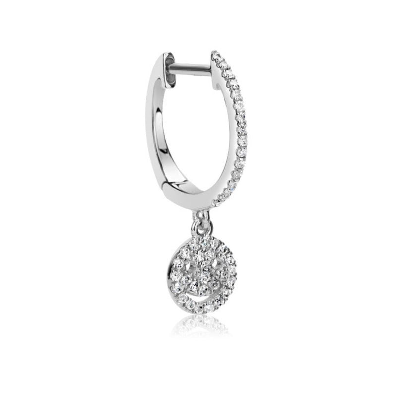 Smiley Diamond Huggie