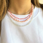 Pink Opal Squared Necklace