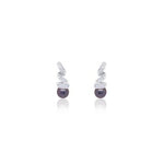 White Gold Pearl and Diamond Antique Earrings