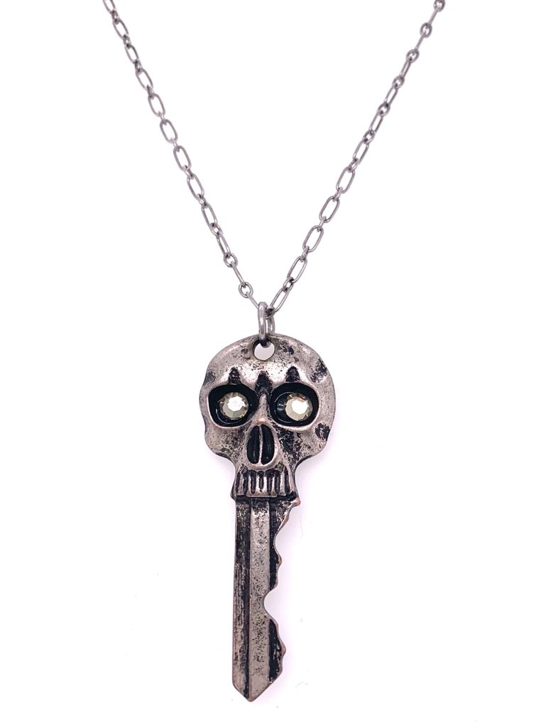 Skull Key Pendant Necklace