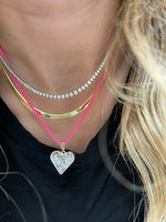 Pink Box Chain with Crystal filled Heart Shaker - ALL NEW BOUTIQUE EXCLUSIVE