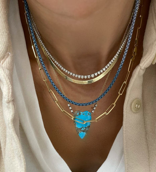 Blue Ombre Layering Chain