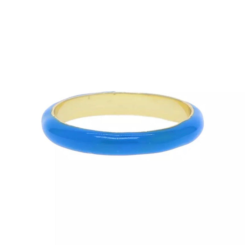 blue enamel ring