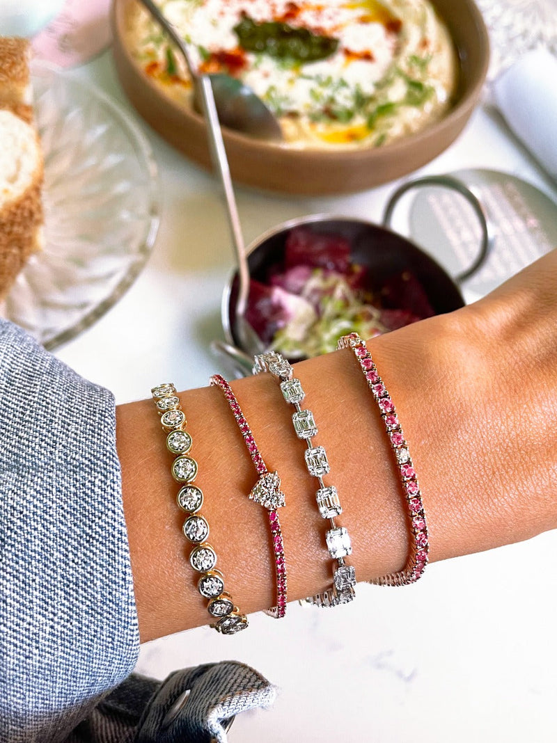 2 ct Bezel Set Illusion Tennis Bracelet