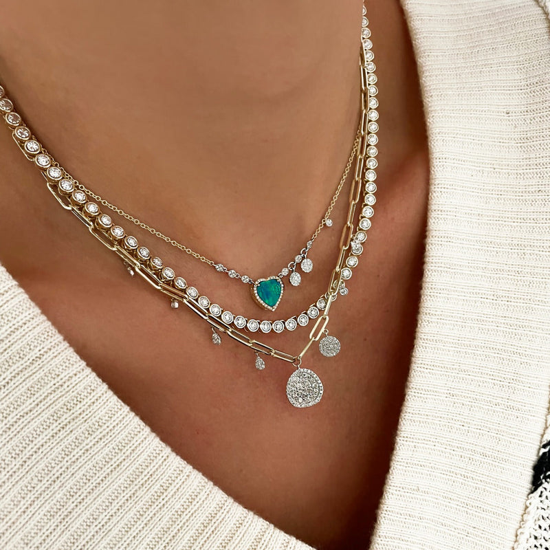 Bezel Set Tennis Necklace- ONLINE EXCLUSIVE