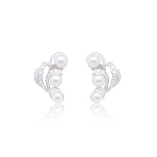 Diamond and Pearl Antique Earrings