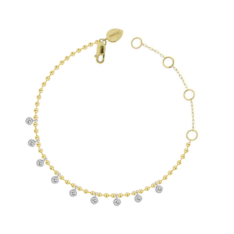Bezel Diamond Spot Chain Bracelet