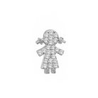 LARGE Little Girl Diamond Stud