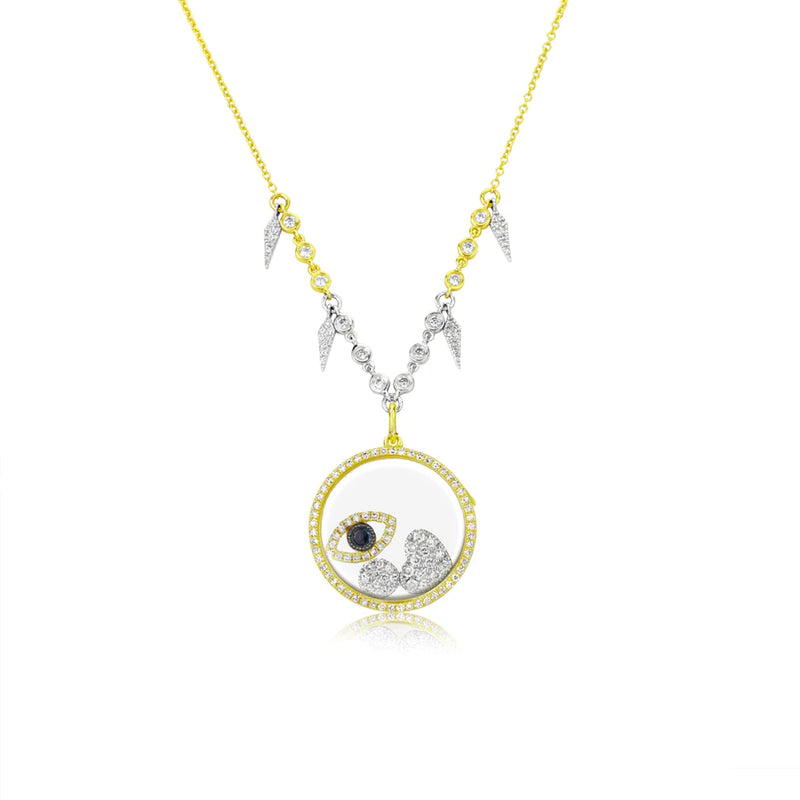 Custom Shaker | Evil Eye with Blue Sapphire Center