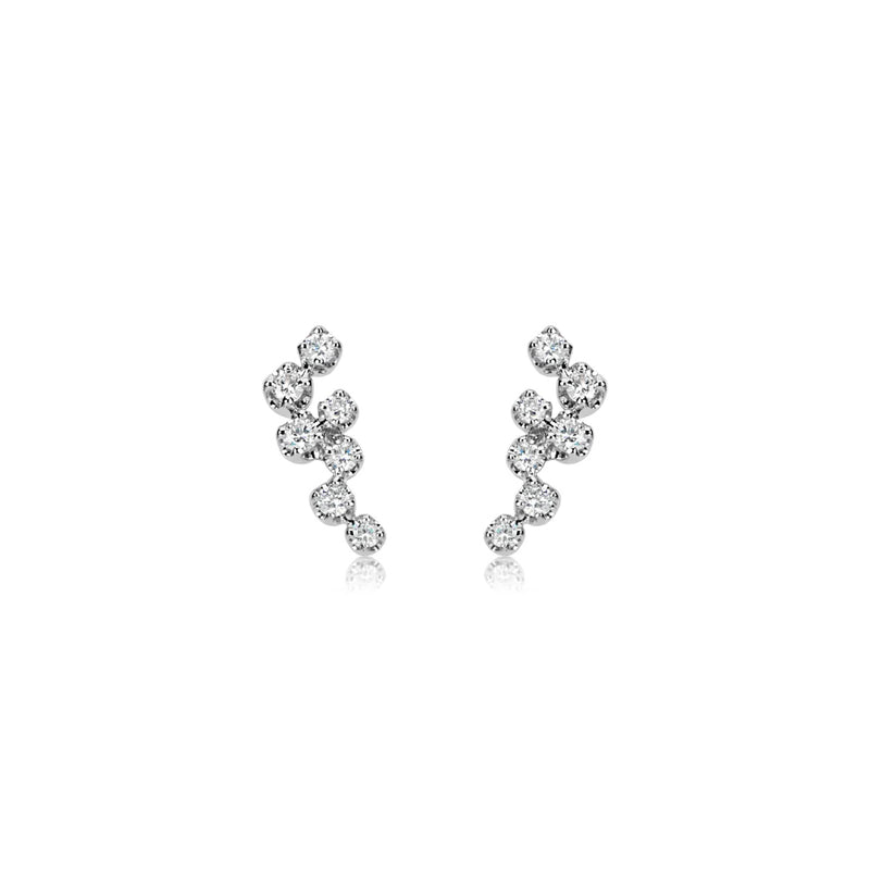 White Gold Connecting Diamond Studs