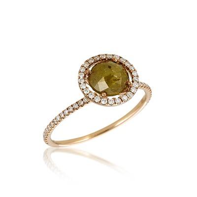 Rough Diamond Yellow Gold Ring