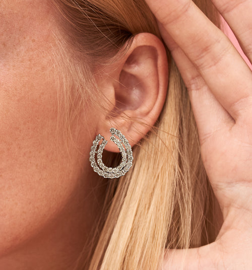 Pave White Gold Diamond Earrings - ONLINE EXCLUSIVE
